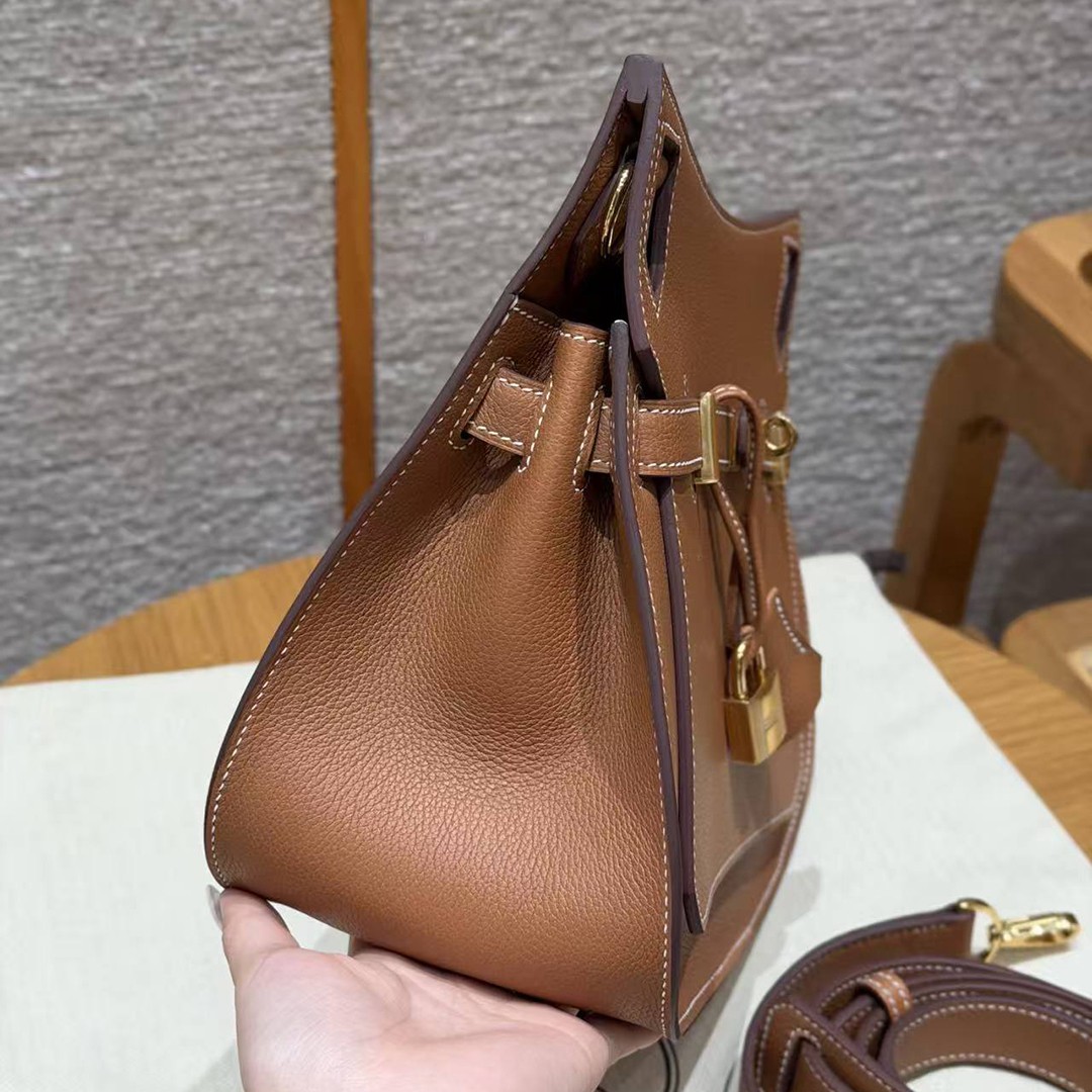 Hermes Jypsiere 28 Bag Handmade In Evercolor Calfskin Leather Gold Hardware 37 Gold - Image 2