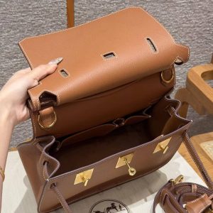 Hermes Jypsiere 28 Bag Handmade In Evercolor Calfskin Leather Gold Hardware 37 Gold - Image 14