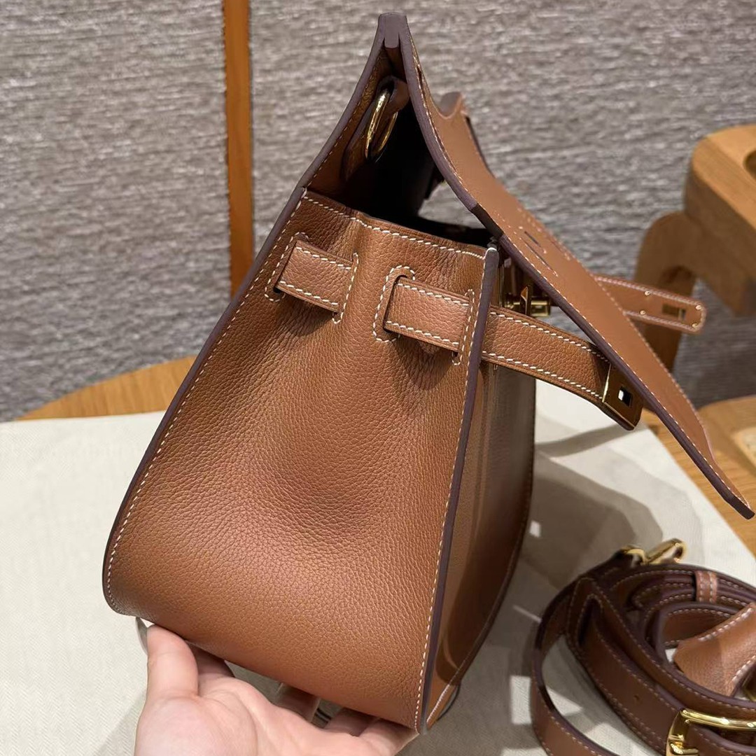 Hermes Jypsiere 28 Bag Handmade In Evercolor Calfskin Leather Gold Hardware 37 Gold - Image 9