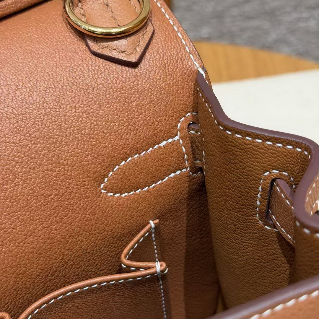 Hermes Jypsiere 28 Bag Handmade In Evercolor Calfskin Leather Gold Hardware 37 Gold - Image 7