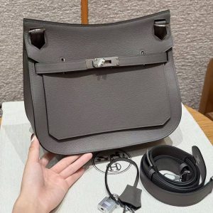 Hermes Jypsiere 28 Bag Handmade In Evercolor Calfskin Leather Silver Hardware 0L Girs Meyer