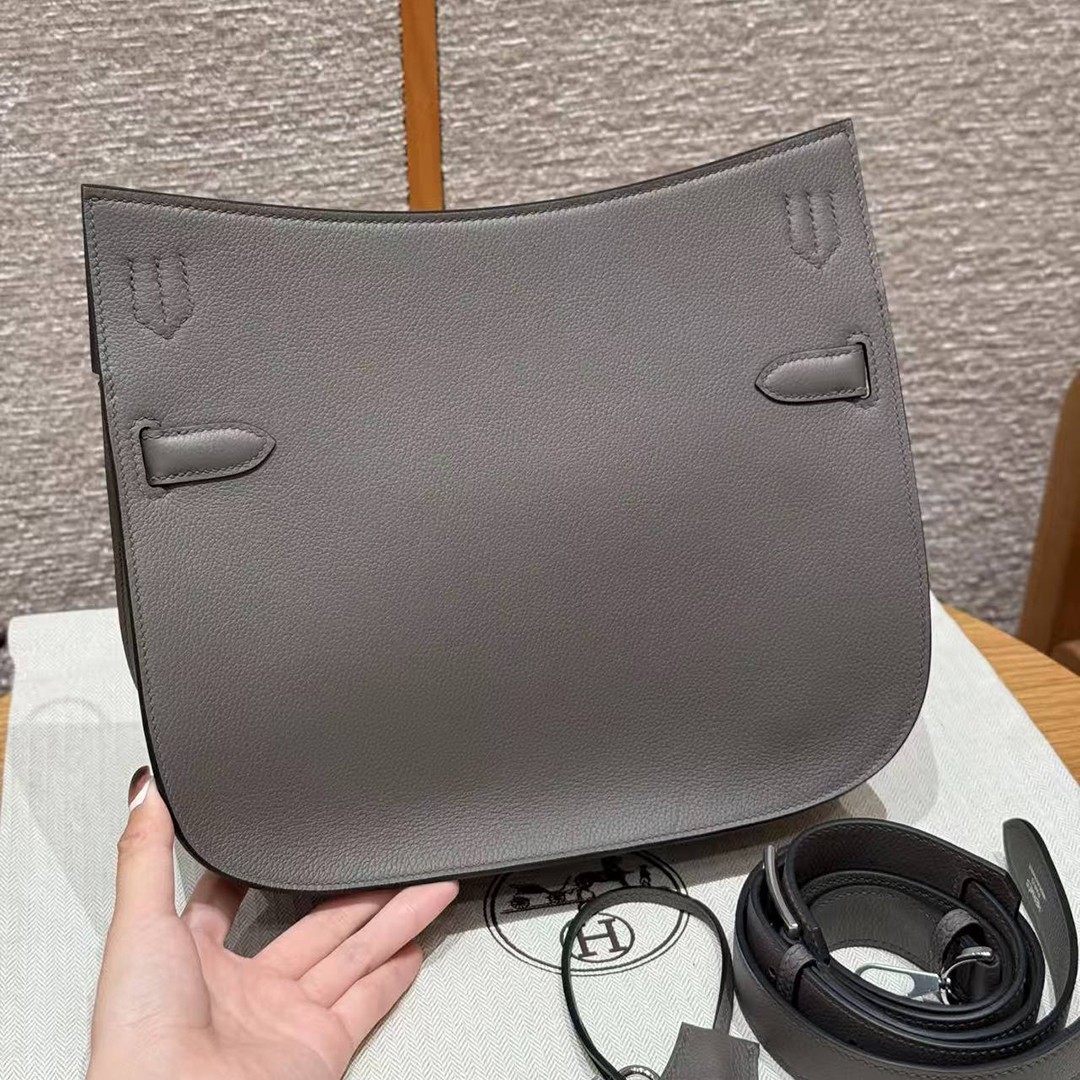 Hermes Jypsiere 28 Bag Handmade In Evercolor Calfskin Leather Silver Hardware 0L Girs Meyer - Image 2