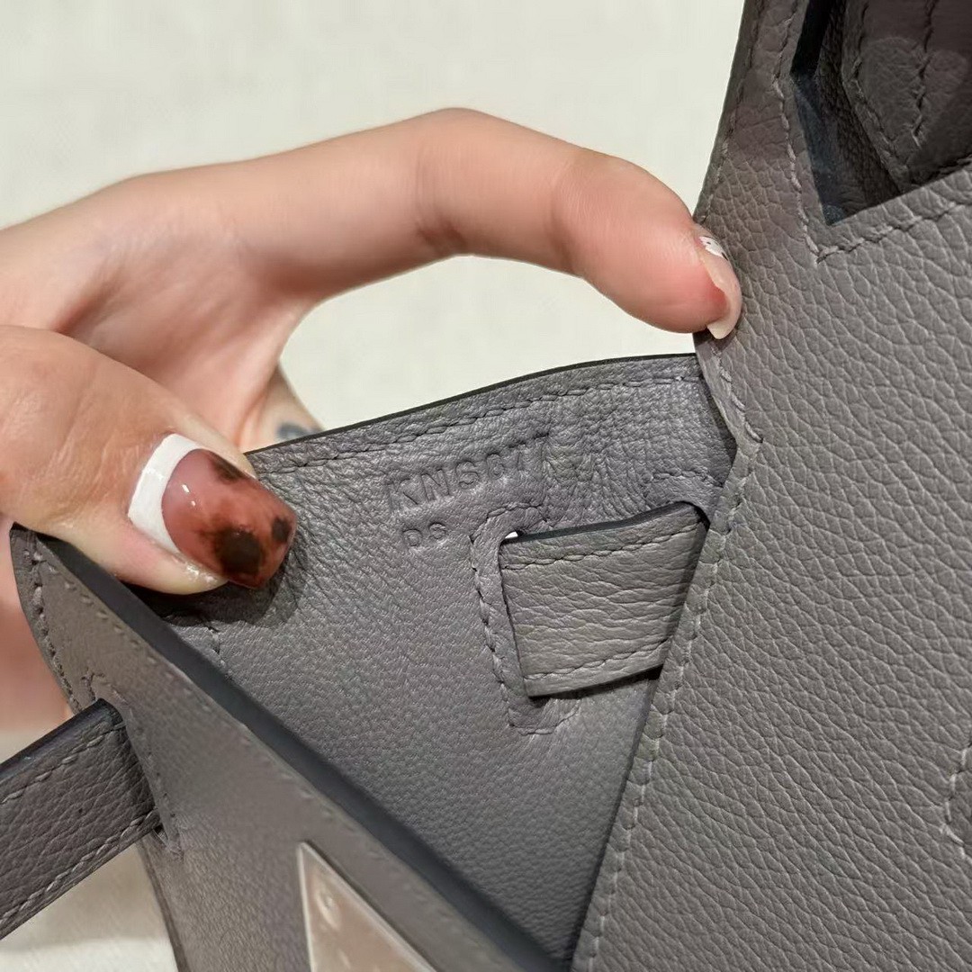 Hermes Jypsiere 28 Bag Handmade In Evercolor Calfskin Leather Silver Hardware 0L Girs Meyer - Image 11