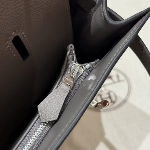 Hermes Jypsiere 28 Bag Handmade In Evercolor Calfskin Leather Silver Hardware 0L Girs Meyer - Image 10