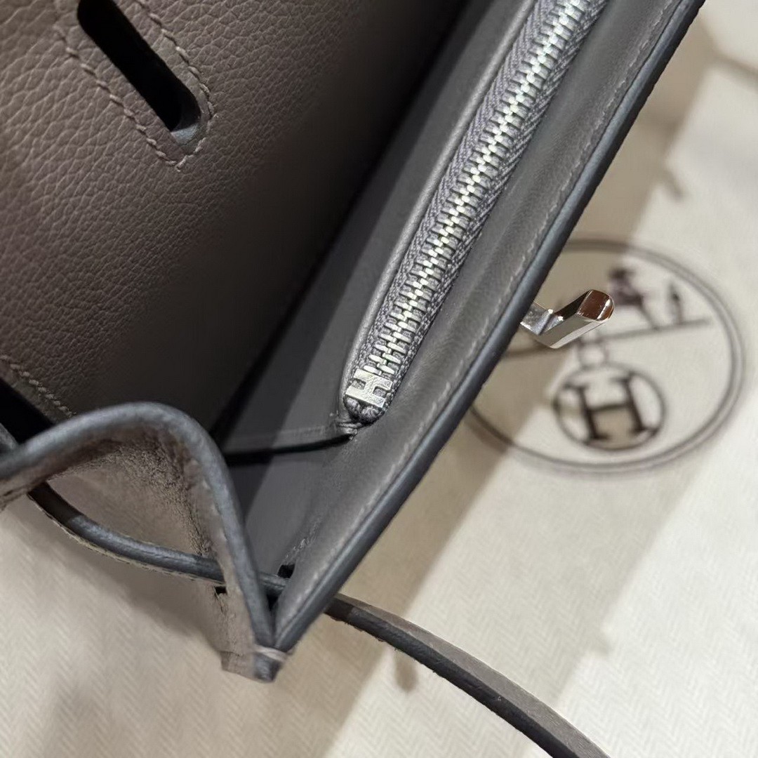 Hermes Jypsiere 28 Bag Handmade In Evercolor Calfskin Leather Silver Hardware 0L Girs Meyer - Image 9