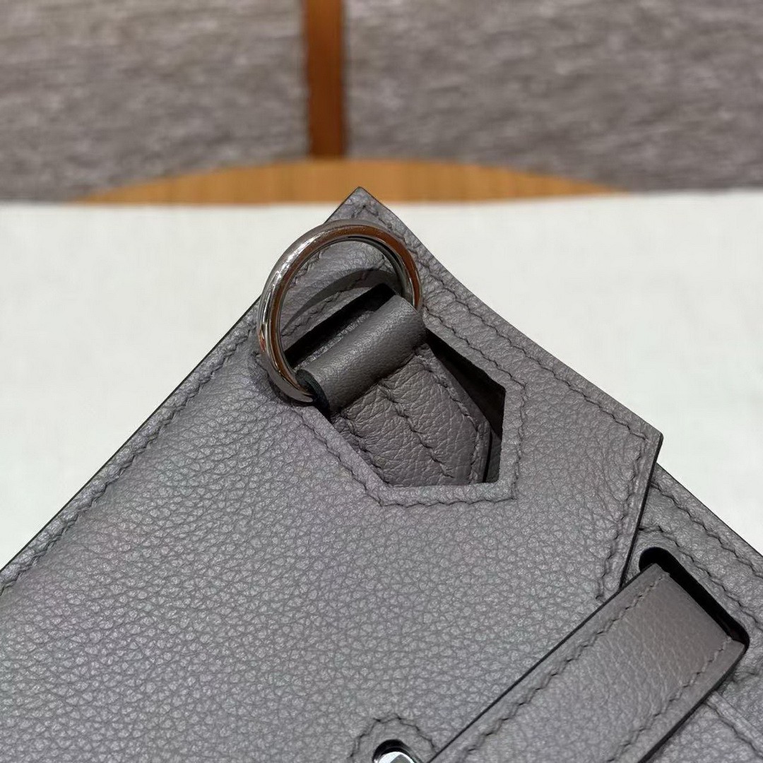 Hermes Jypsiere 28 Bag Handmade In Evercolor Calfskin Leather Silver Hardware 0L Girs Meyer - Image 7
