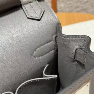 Hermes Jypsiere 28 Bag Handmade In Evercolor Calfskin Leather Silver Hardware 0L Girs Meyer - Image 4