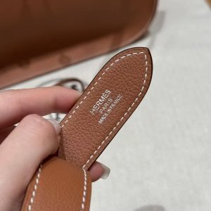 Hermes Jypsiere 28 Bag Handmade In Evercolor Calfskin Leather Silver Hardware 37 Gold - Image 3