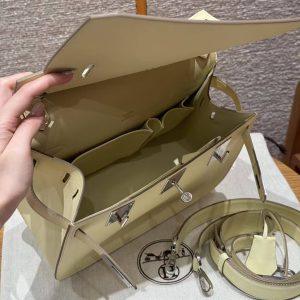 Hermes Jypsiere 28 Bag Handmade In Swift Calfskin Leather Silver Hardware i8 Jaune Milto - Image 15