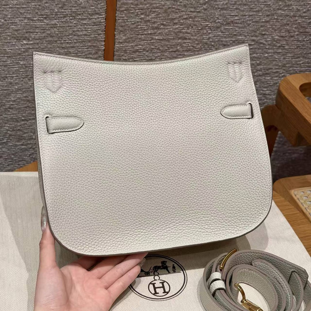 Hermes Jypsiere 28 Bag Handmade In Taurillon Clemence Leather Gold Hardware 10 Craie - Image 2