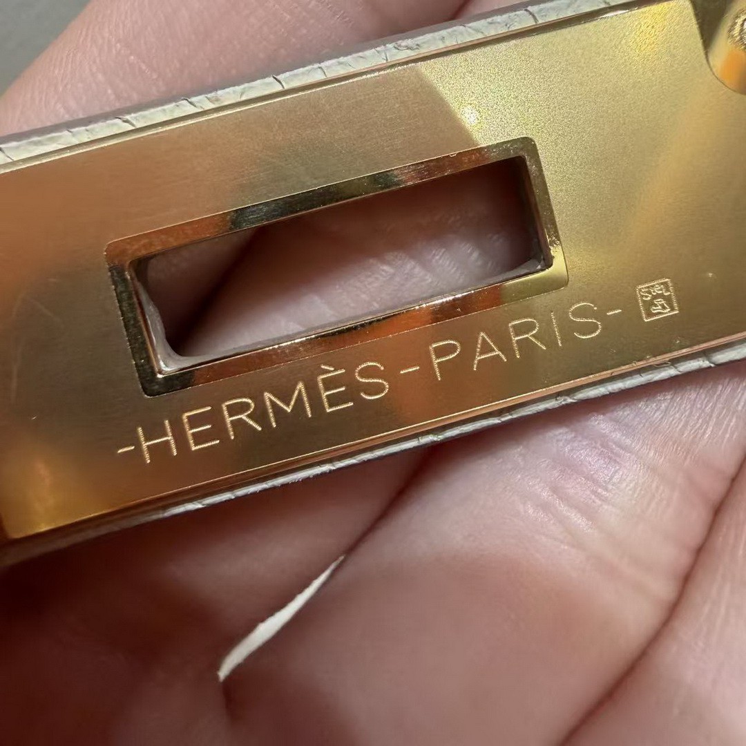 Hermes Jypsiere 28 Bag Handmade In Taurillon Clemence Leather Gold Hardware 10 Craie - Image 14