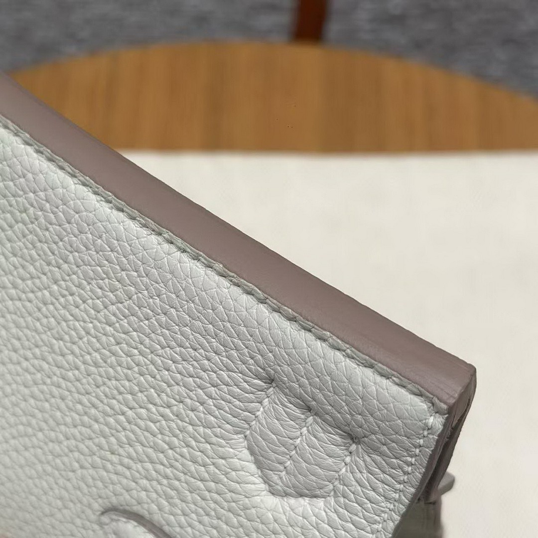 Hermes Jypsiere 28 Bag Handmade In Taurillon Clemence Leather Gold Hardware 10 Craie - Image 8