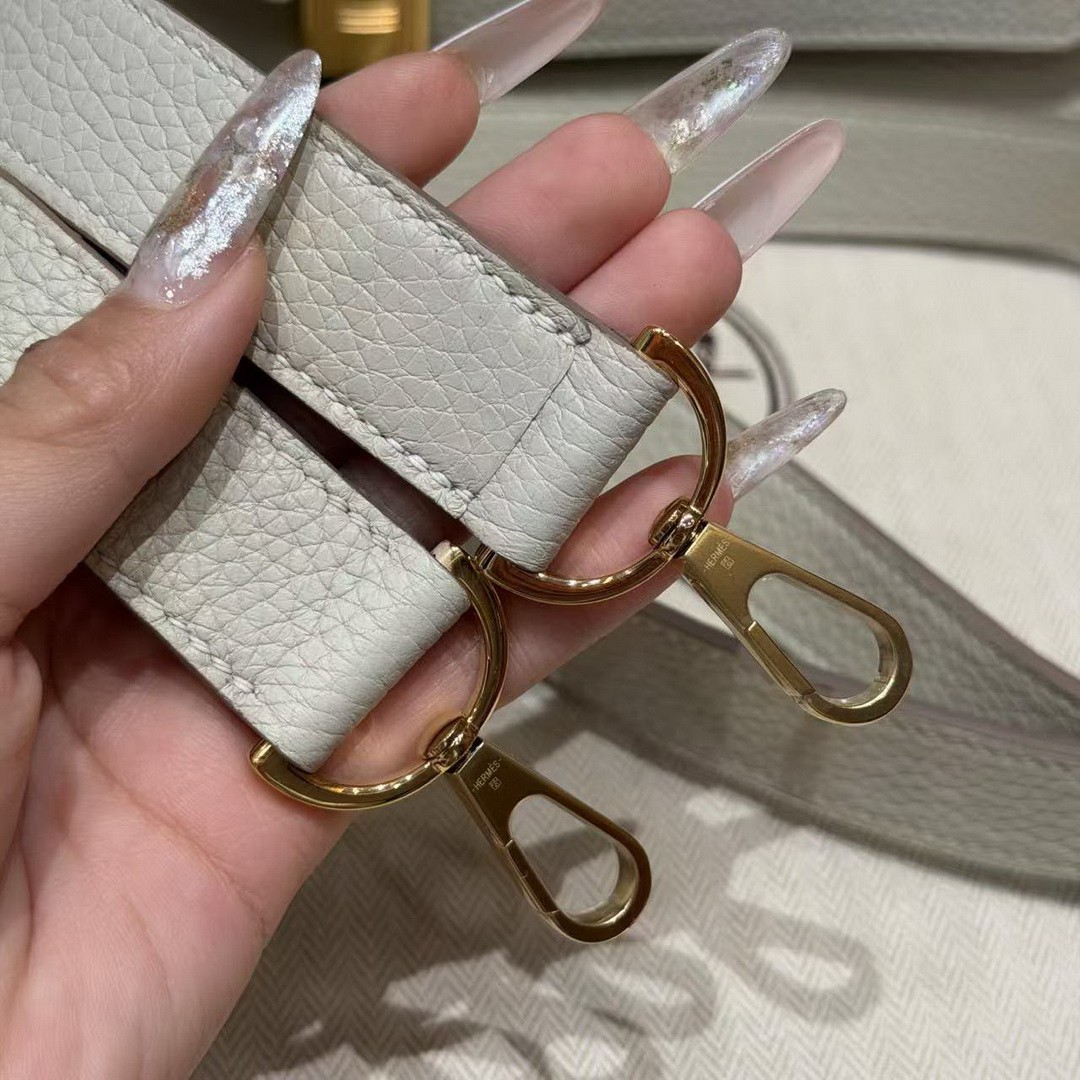 Hermes Jypsiere 28 Bag Handmade In Taurillon Clemence Leather Gold Hardware 10 Craie - Image 5