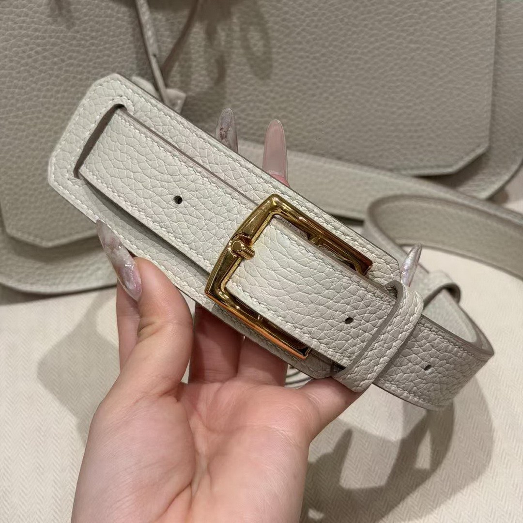 Hermes Jypsiere 28 Bag Handmade In Taurillon Clemence Leather Gold Hardware 10 Craie - Image 4