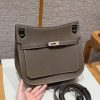 Hermes Jypsiere 28 Bag Handmade In Taurillon Clemence Leather Silver Hardware 18 Etoupe