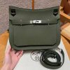 Hermes Jypsiere 28 Bag Handmade In Taurillon Clemence Leather Silver Hardware 61 Olive Green