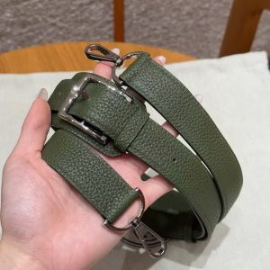 Hermes Jypsiere 28 Bag Handmade In Taurillon Clemence Leather Silver Hardware 61 Olive Green - Image 5