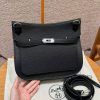 Hermes Jypsiere 31 Bag Handmade In Togo Calfskin Leather Silver Hardware ck89 Noir