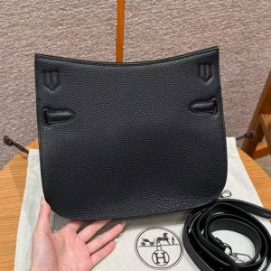 Hermes Jypsiere 31 Bag Handmade In Togo Calfskin Leather Silver Hardware ck89 Noir - Image 2