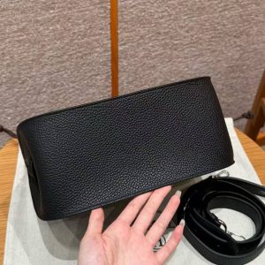 Hermes Jypsiere 31 Bag Handmade In Togo Calfskin Leather Silver Hardware ck89 Noir - Image 17