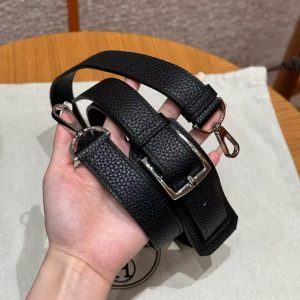 Hermes Jypsiere 31 Bag Handmade In Togo Calfskin Leather Silver Hardware ck89 Noir - Image 3