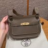 Hermes Jypsiere Mini 23 Bag Handmade In Evercolor Calfskin Leather Gold Hardware 18 Etoupe
