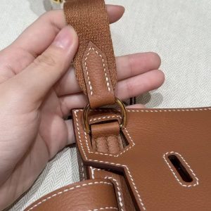 Hermes Jypsiere Mini 23 Bag Handmade In Evercolor Calfskin Leather Gold Hardware 37 Gold - Image 5
