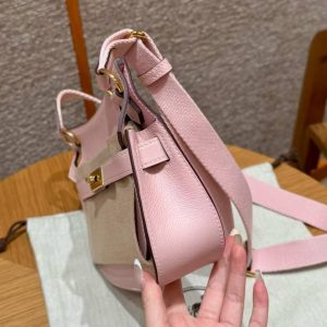 Hermes Jypsiere Mini 23 Bag Handmade In Evercolor Calfskin Leather Gold Hardware 3Q Rose Sakura - Image 19