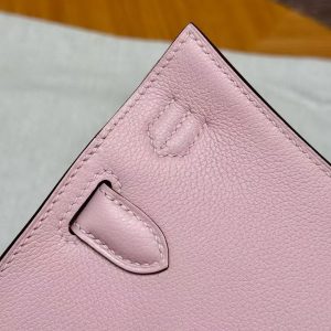 Hermes Jypsiere Mini 23 Bag Handmade In Evercolor Calfskin Leather Gold Hardware 3Q Rose Sakura - Image 15