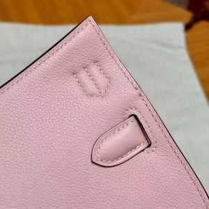 Hermes Jypsiere Mini 23 Bag Handmade In Evercolor Calfskin Leather Gold Hardware 3Q Rose Sakura - Image 14