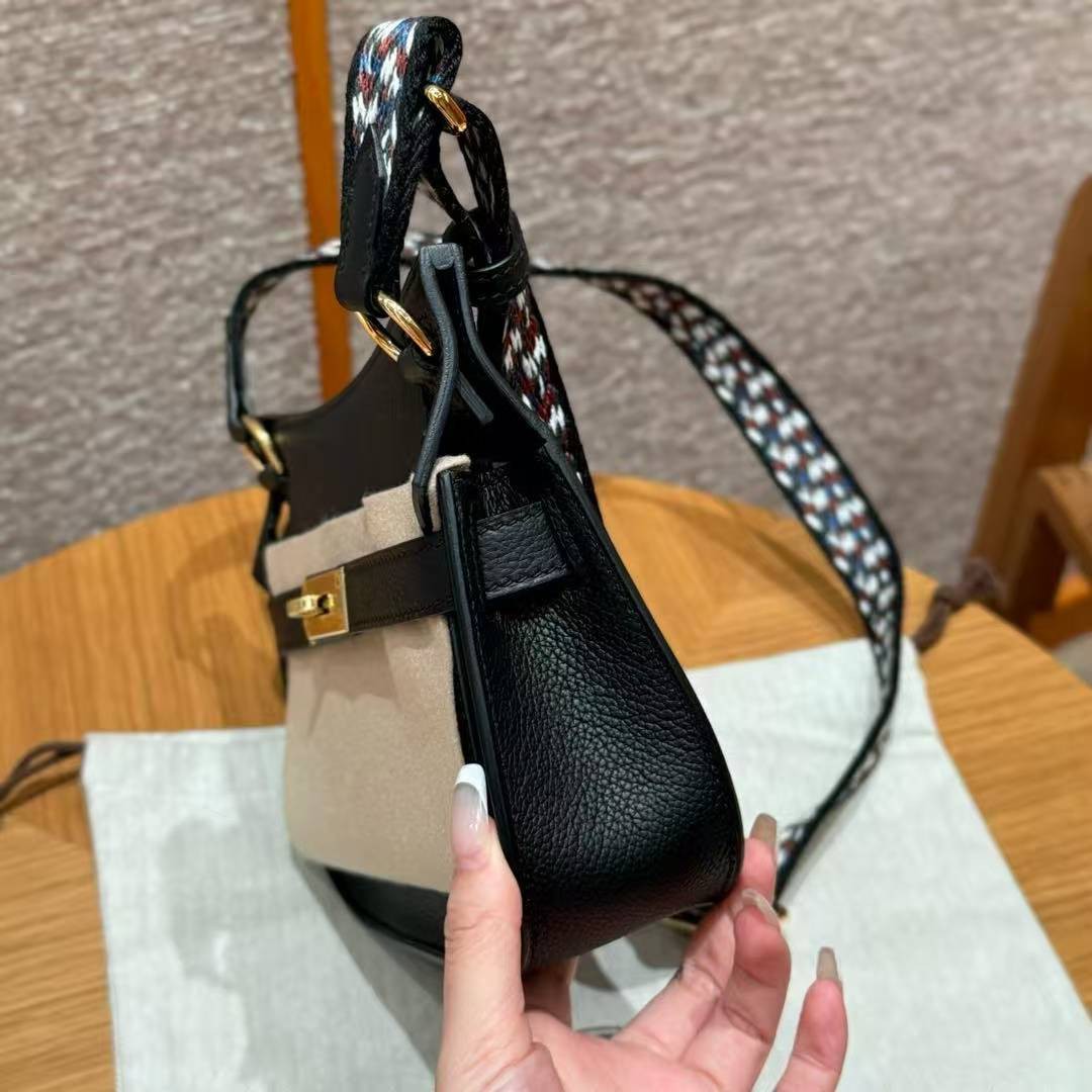 Hermes Jypsiere Mini 23 Bag Handmade In Evercolor Calfskin Leather Gold Hardware 89 Noir - Image 21