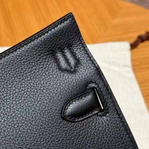 Hermes Jypsiere Mini 23 Bag Handmade In Evercolor Calfskin Leather Gold Hardware 89 Noir - Image 16
