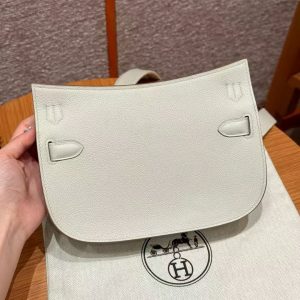 Hermes Jypsiere Mini 23 Bag Handmade In Evercolor Calfskin Leather Gold Hardware 8L Beton - Image 18