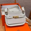 Hermes Jypsiere Mini 23 Bag Handmade In Evercolor Calfskin Leather Gold Hardware 8L Beton