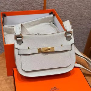 Hermes Jypsiere Mini 23 Bag Handmade In Evercolor Calfskin Leather Gold Hardware 8L Beton