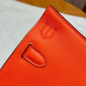 Hermes Jypsiere Mini 23 Bag Handmade In Evercolor Calfskin Leather Gold Hardware 9J Feu - Image 19