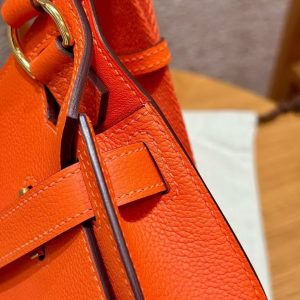 Hermes Jypsiere Mini 23 Bag Handmade In Evercolor Calfskin Leather Gold Hardware 9J Feu - Image 17