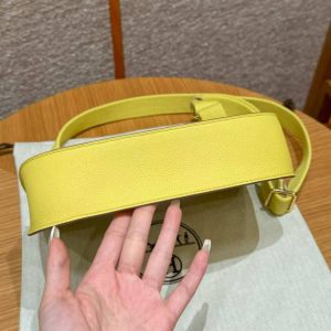 Hermes Jypsiere Mini 23 Bag Handmade In Evercolor Calfskin Leather Gold Hardware 9R Lime - Image 17