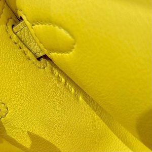Hermes Jypsiere Mini 23 Bag Handmade In Evercolor Calfskin Leather Gold Hardware 9R Lime - Image 6