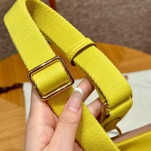 Hermes Jypsiere Mini 23 Bag Handmade In Evercolor Calfskin Leather Gold Hardware 9R Lime - Image 3