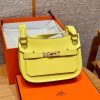 Hermes Jypsiere Mini 23 Bag Handmade In Evercolor Calfskin Leather Gold Hardware 9R Lime