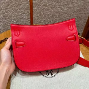 Hermes Jypsiere Mini 23 Bag Handmade In Evercolor Calfskin Leather Gold Hardware S3 Rouge Coeur - Image 20