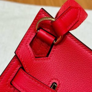 Hermes Jypsiere Mini 23 Bag Handmade In Evercolor Calfskin Leather Gold Hardware S3 Rouge Coeur - Image 15