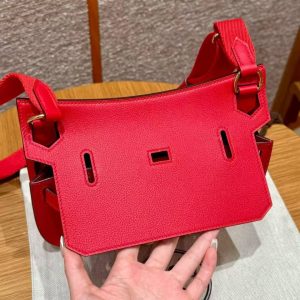 Hermes Jypsiere Mini 23 Bag Handmade In Evercolor Calfskin Leather Gold Hardware S3 Rouge Coeur - Image 14