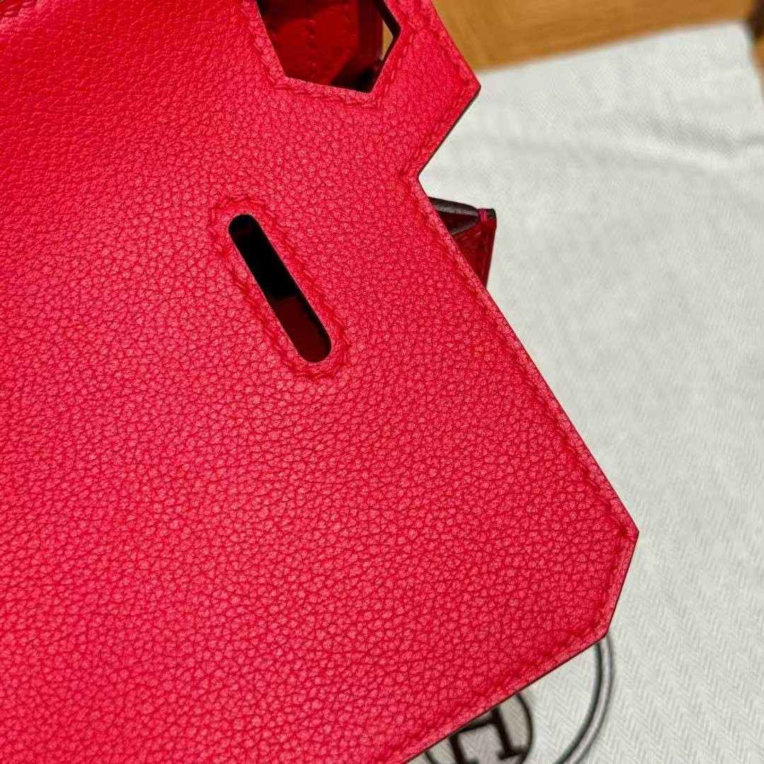 Hermes Jypsiere Mini 23 Bag Handmade In Evercolor Calfskin Leather Gold Hardware S3 Rouge Coeur - Image 13