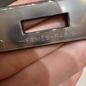 Hermes Jypsiere Mini 23 Bag Handmade In Evercolor Calfskin Leather Silver Hardware 0L Gris Meyer - Image 11
