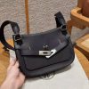 Hermes Jypsiere Mini 23 Bag Handmade In Evercolor Calfskin Leather Silver Hardware 89 Noir