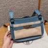 Hermes Jypsiere Mini 23 Bag Handmade In Swift Calfskin Leather Silver Hardware 75 Blue Jean