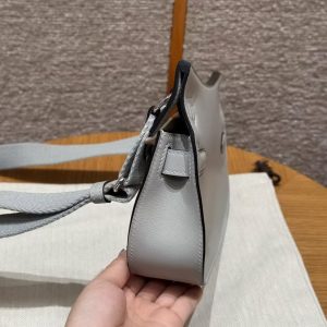 Hermes Jypsiere Mini 23 Bag Handmade In Swift Calfskin Leather Silver Hardware 8U Blue Glacier - Image 22