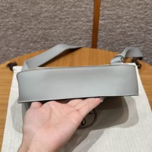 Hermes Jypsiere Mini 23 Bag Handmade In Swift Calfskin Leather Silver Hardware 8U Blue Glacier - Image 21